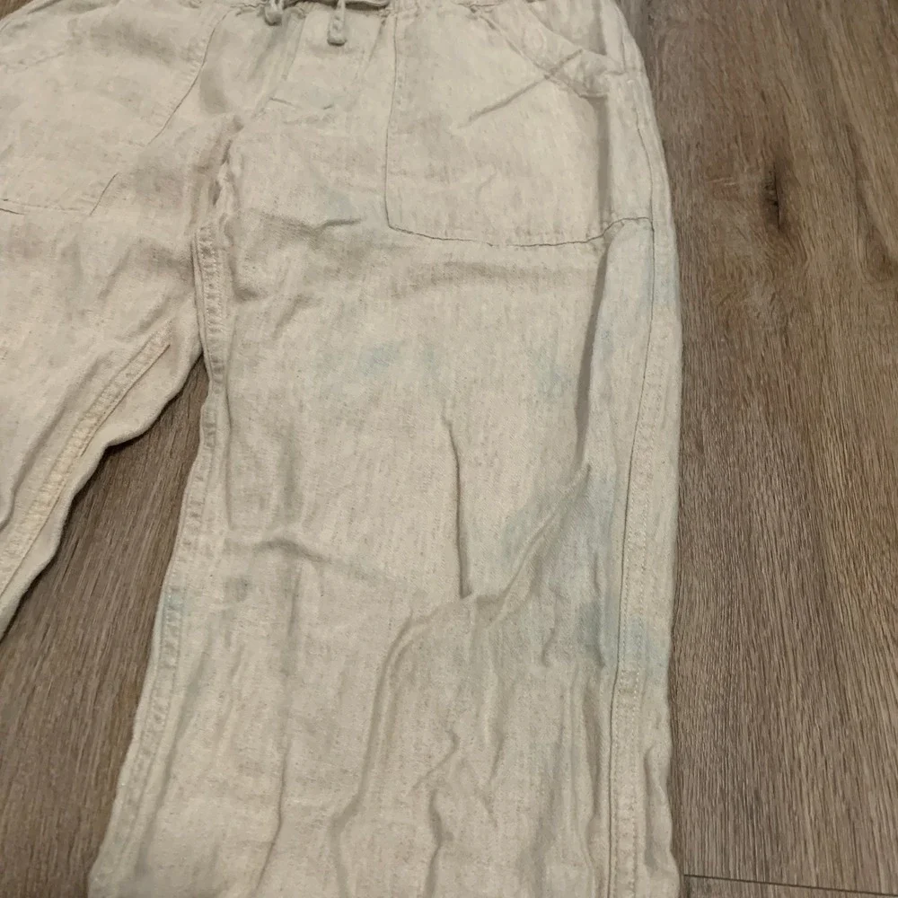 Taylor Stitch linen blend Breakwater Pant in Natural Herringbone - size medium